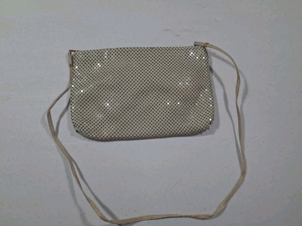 Vintage Mesh Whiting & Davis Bag Purse Handbag White